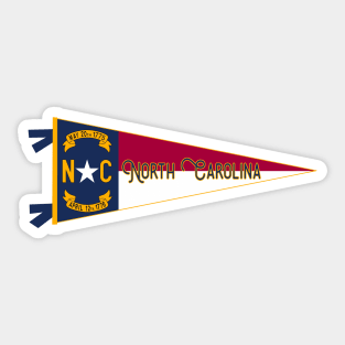 North Carolina Flag Pennant Sticker